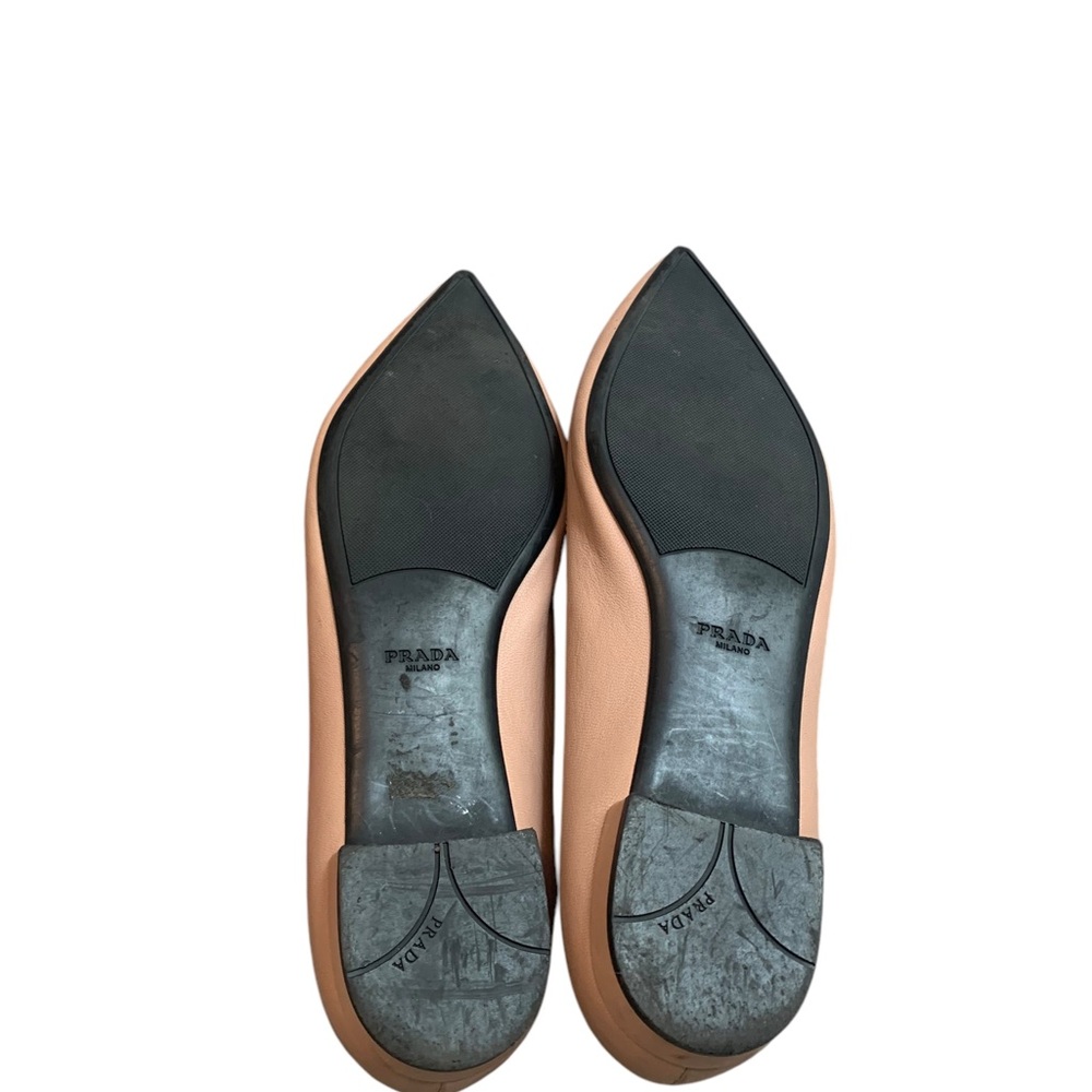 Prada light pink leather pointed ballet flats size 40 (9) - Picture 11 of 11